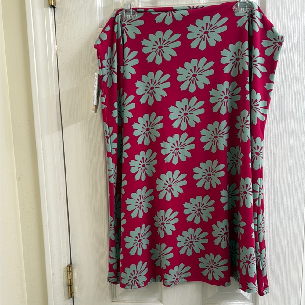 LuLaRoe Pink A-Line Midi Skirt Casual Resort Wear